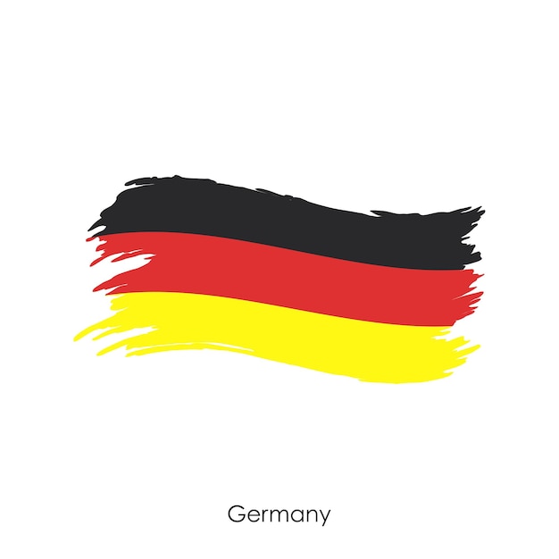 Vector vector flag of germany with brush stroke.