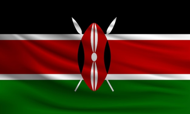 Vector flag of Kenya