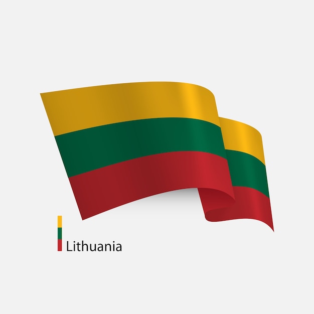 Vector flag of Lithuania