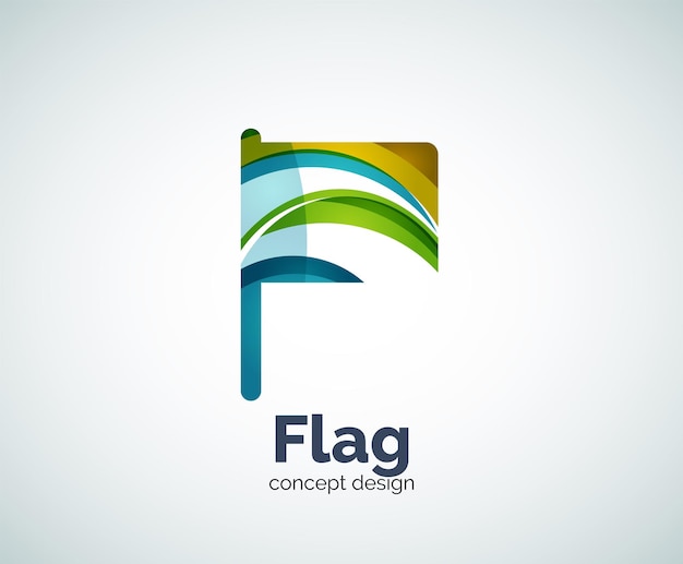Шаблон логотипа векторного флага
