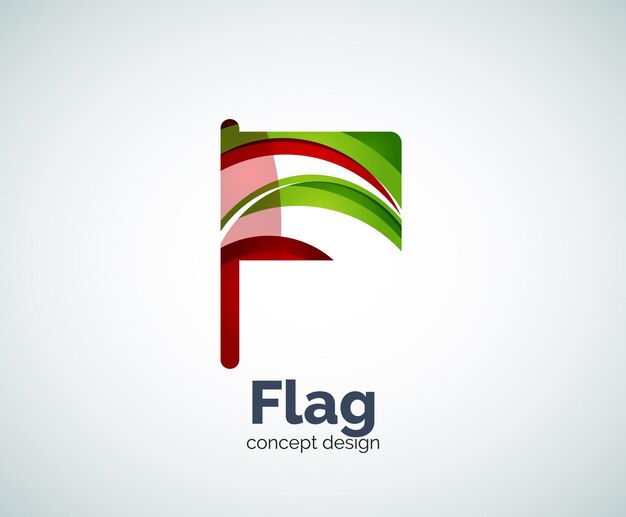 Vector flag logo template