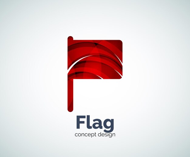 Vector flag logo template