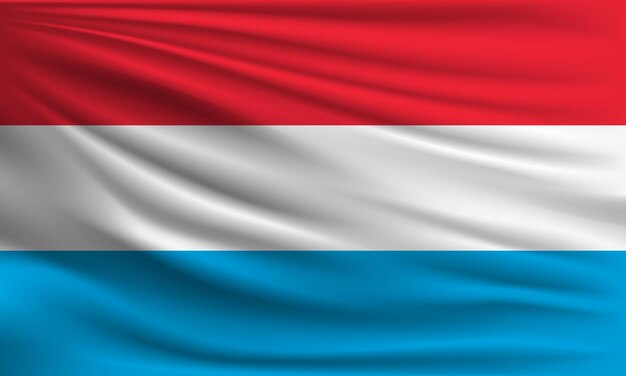 Vector vector flag of luxembourg with a palm