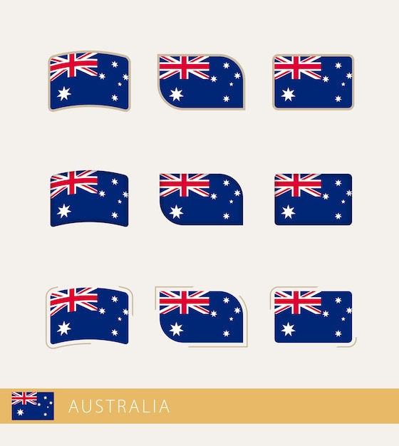 vector flags of australia collection of australia flags