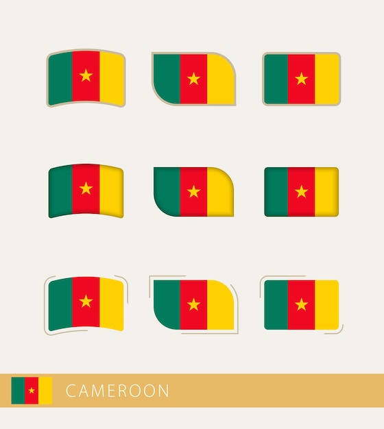 Vector flags of Cameroon collection of Cameroon flags