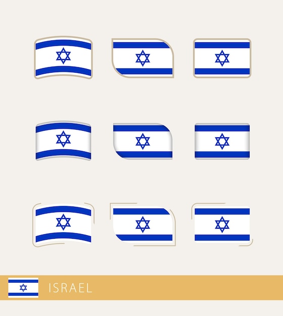 Vector flags of Israel collection of Israel flags