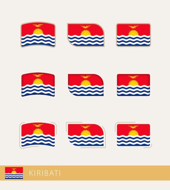 Vector flags of Kiribati collection of Kiribati flags