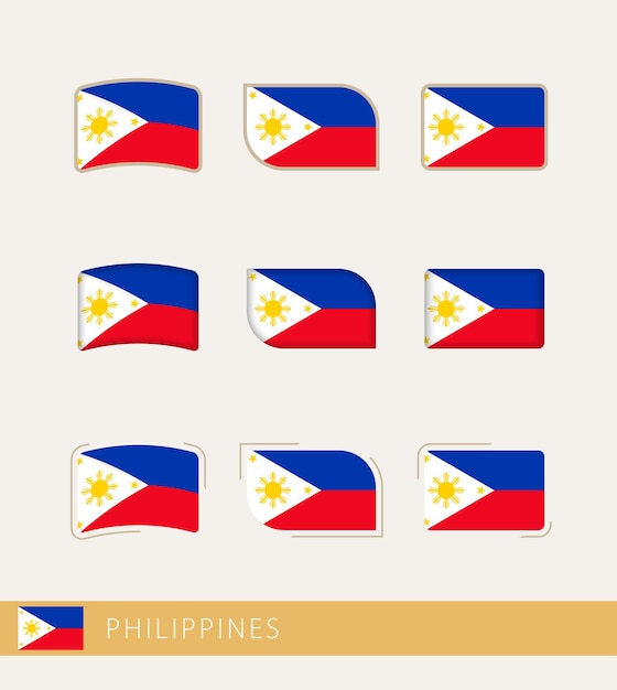 Векторные флаги Филиппин, коллекция флагов Филиппин