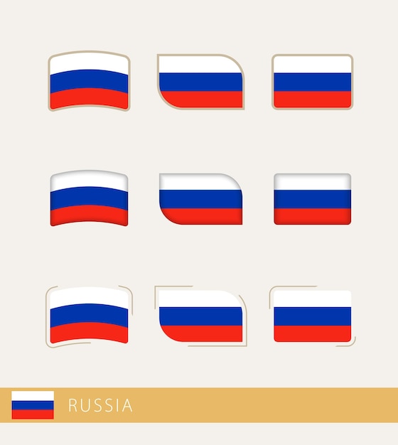 Vector flags of Russia collection of Russia flags
