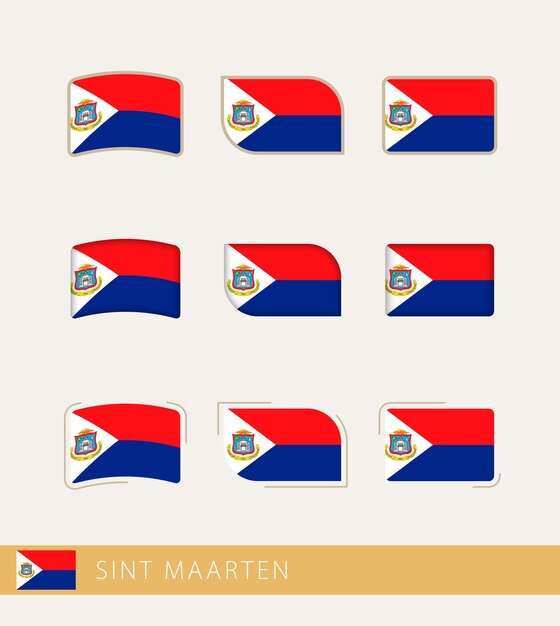 Vector flags of Sint Maarten collection of Sint Maarten flags