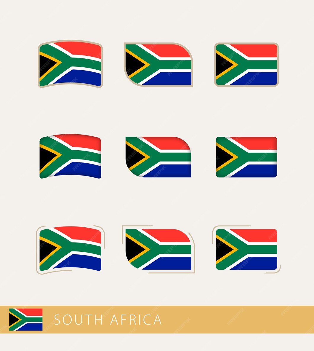 Premium Vector Vector flags of south africa collection of south