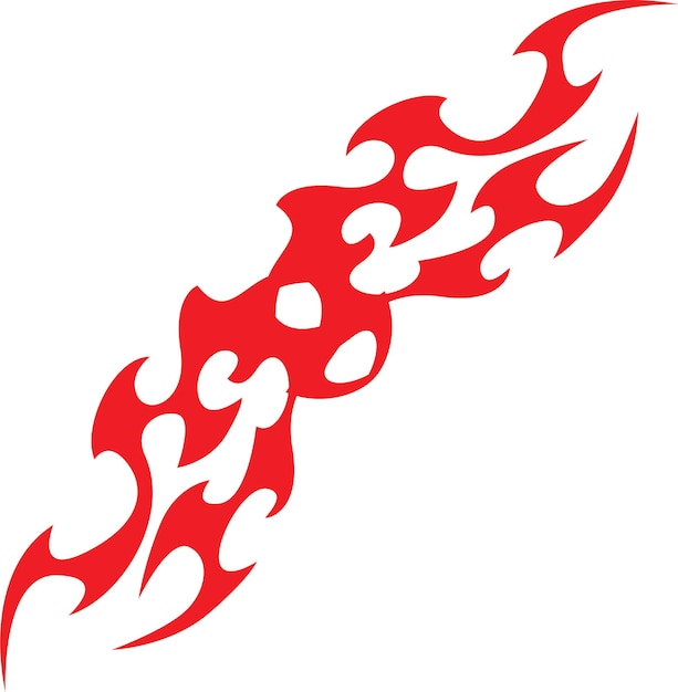 Vector vector flame illustration with red color