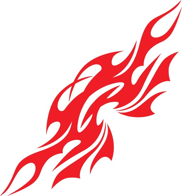 Vector vector flame illustration with red color