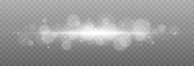 Vector flash of light on isolated transparent background. magic blur png. Light movement PNG. Bokeh.