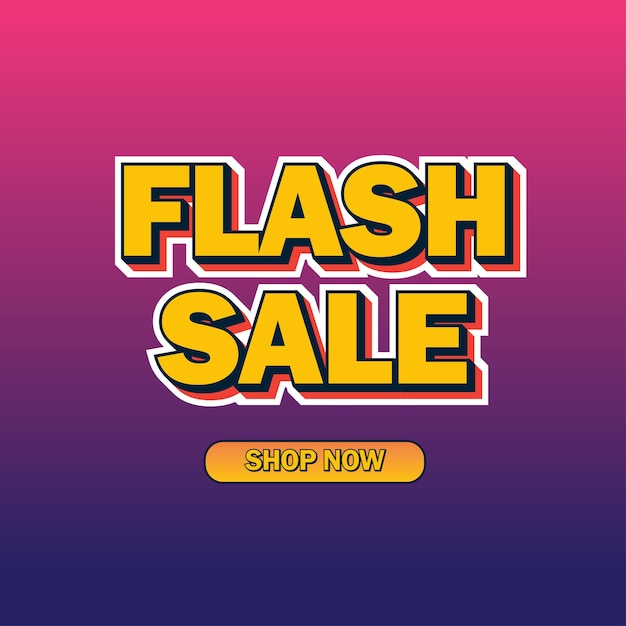 Vector vector flash sale flat design