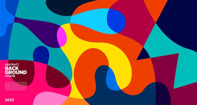 Vector flat abstract geometric colorful background