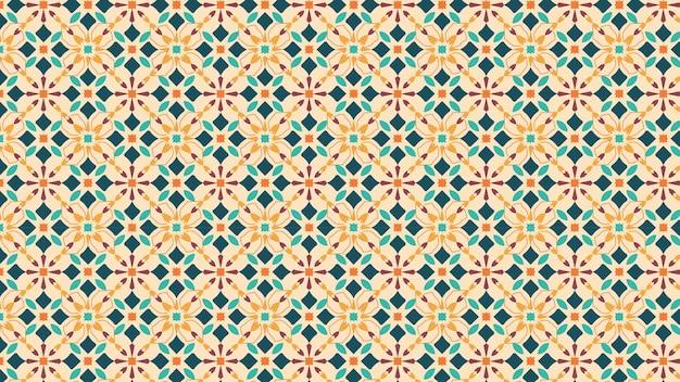 Vector flat arabic pattern background