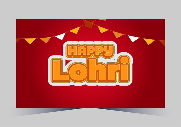 Vector flat background for lohri festivalhappy lohri background design