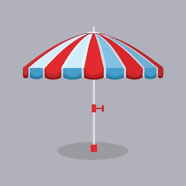 Vector vector flat beach umbrella for summer 2