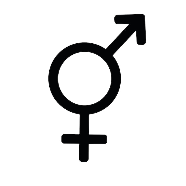 Векторный плоский бисексуальный бигендерный знак