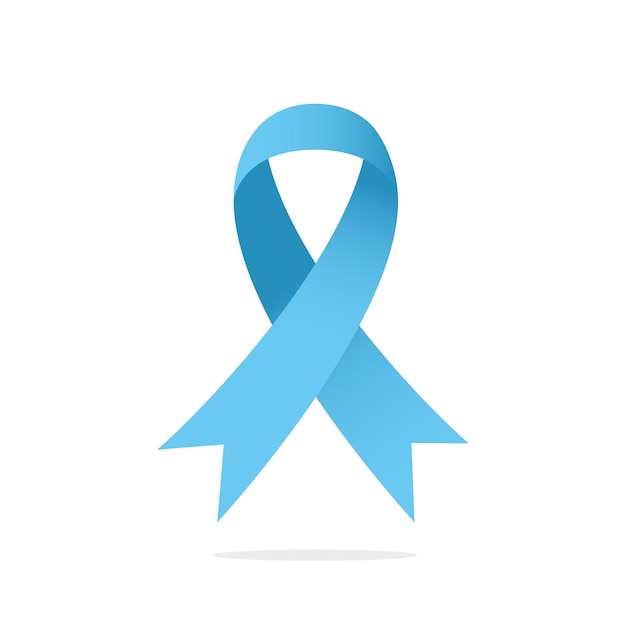 Vector vector flat blue ribbon awareness blue november ribbon