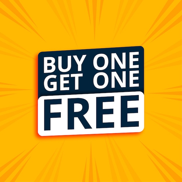 Vector flat buy one get one free banner new design