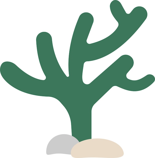 透明な背景に砂漠の植物を持つベクトル フラット サボテン自然手描画要素