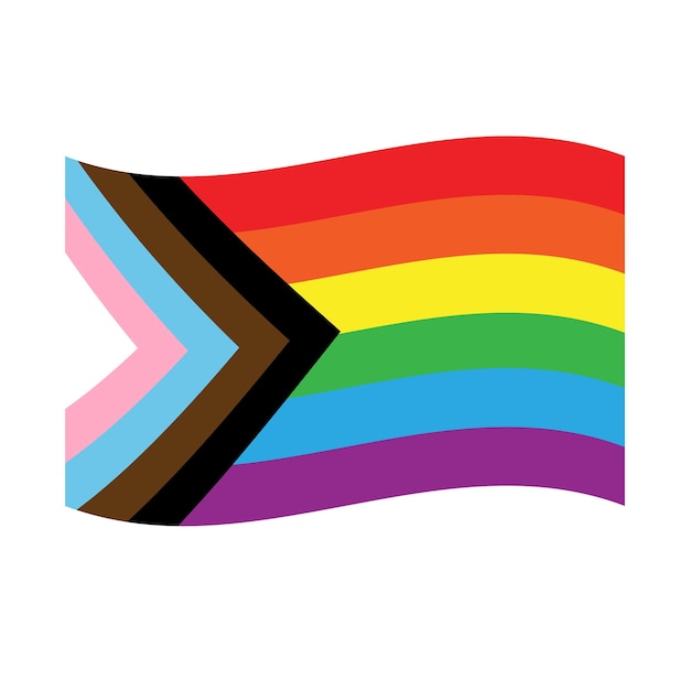 Vector vector flat cartoon new lgbt lgbtq rainbow flag