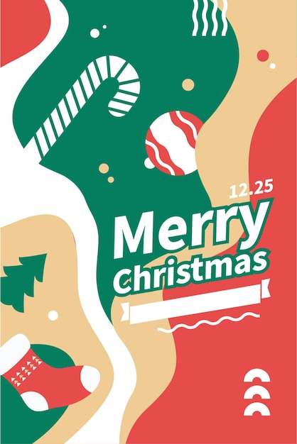 Vector flat christmas template