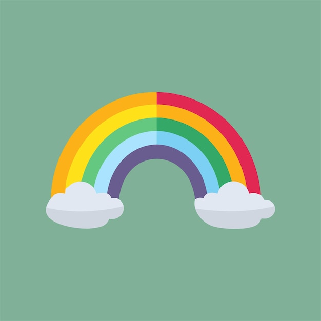 vector flat colorful rainbow concept