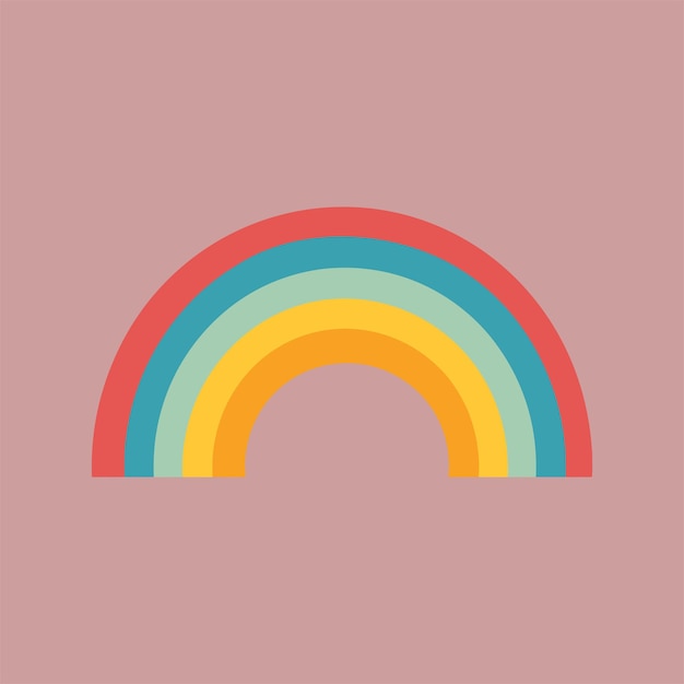 vector flat colorful rainbow concept