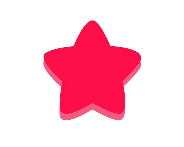 Vector flat colour 3d star