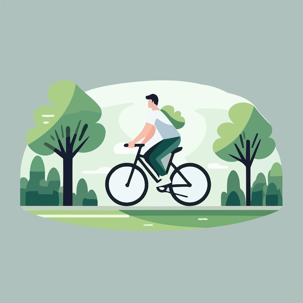 Vector vector flat cycling in the park 1