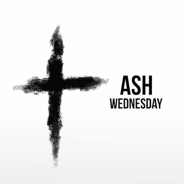 Vector flat design ash wednesday