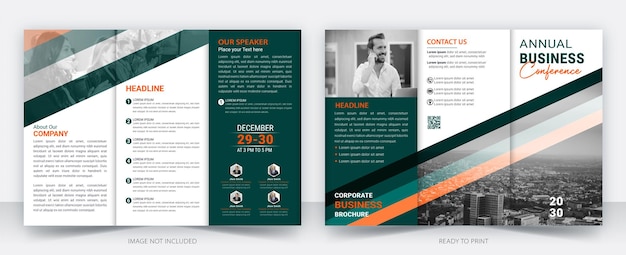 Vector vector flat design business workshop brochure template