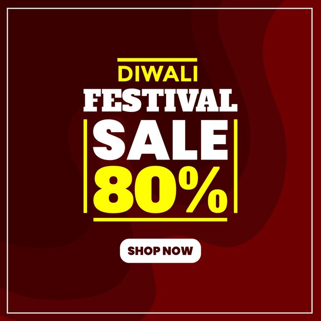 vector flat design Diwali Festival Sale concept template background