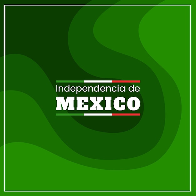 vector flat design mexico independence day concept template with green background