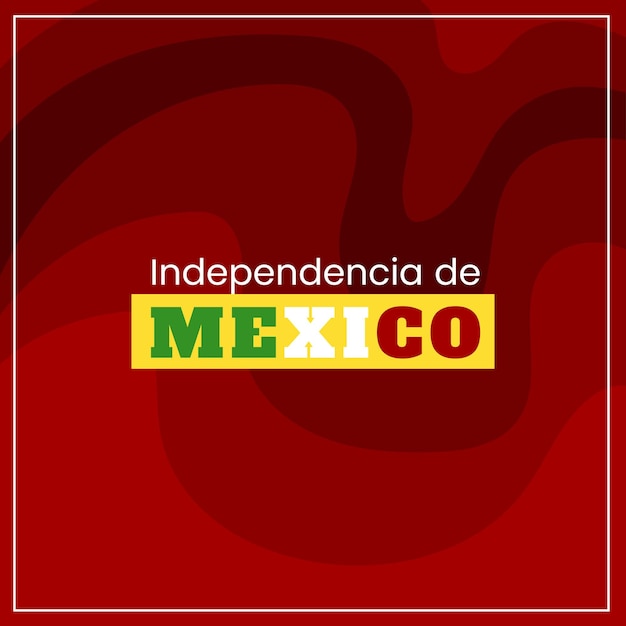 vector flat design mexico independence day concept template