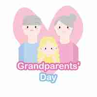 Vector vector flat design national grandparents day concept