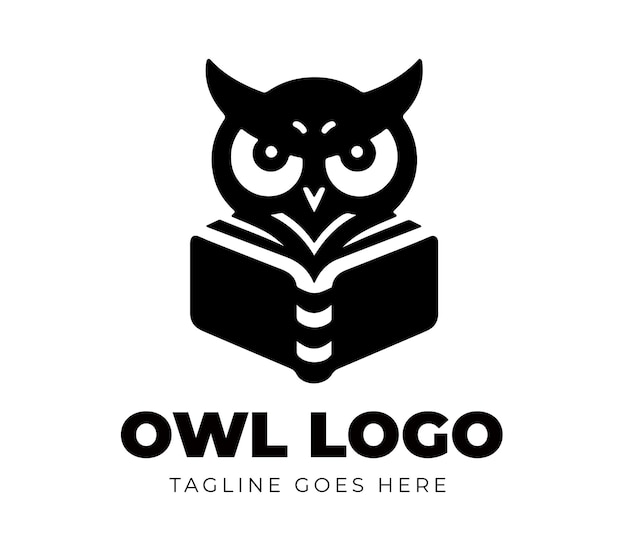 Vector vector flat design owl logo template