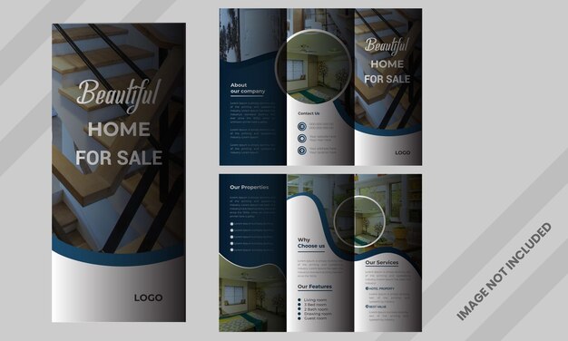 Vector vector flat design real estate brochure design template