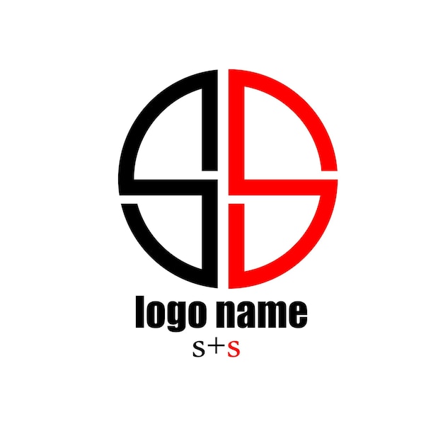 vector flat design ss logo template