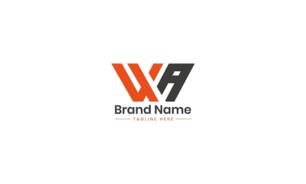 Vector flat design wa logo design template