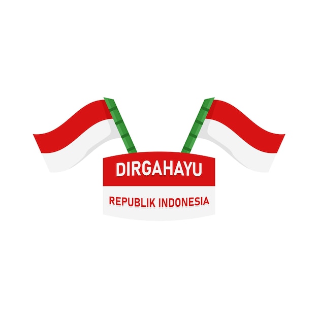 vector flat dirgahayu republik indonesian