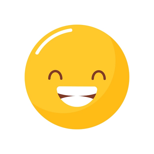 Vector flat emoticon reaction on white background