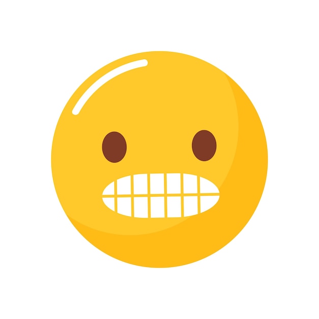 Vector flat emoticon reaction on white background