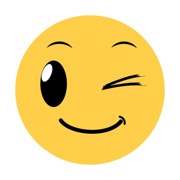 Vector flat emoticon reaction