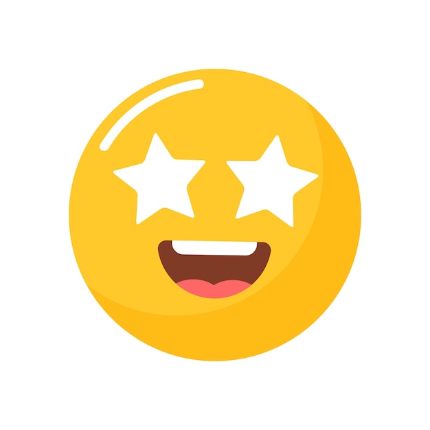 Premium Vector  Flat emoji icon reaction