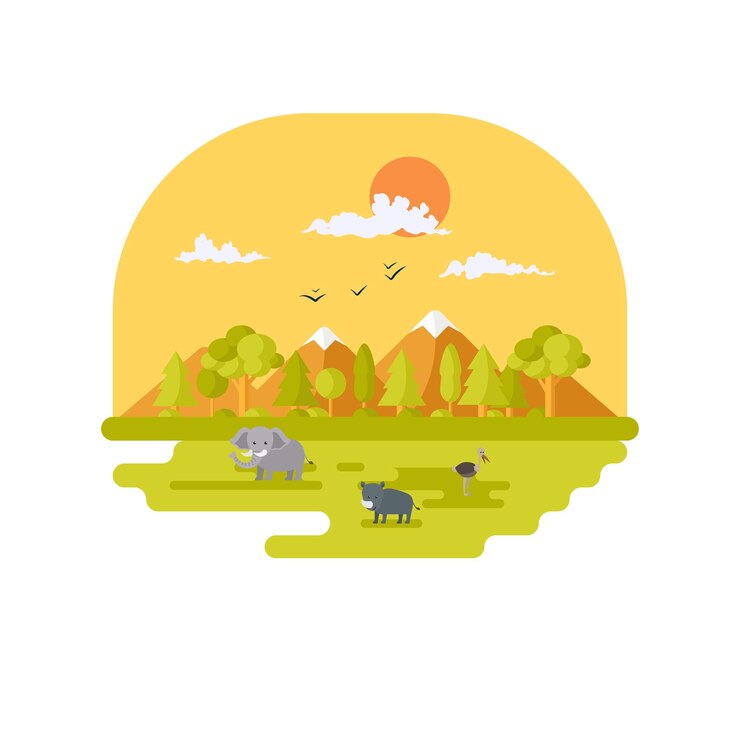 Vector vector flat forest 29