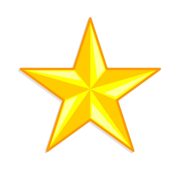 Vector flat golden star logo design